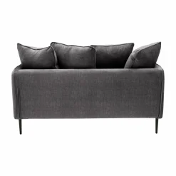 Canapé velours Olympe - Anthracite - 2 places