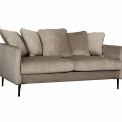 Canapé velours Olympe - Beige - 3 places