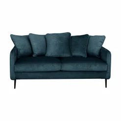 Canapé velours Olympe - Bleu Marine - 3 places