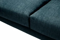 Canapé velours Olympe - Bleu Marine - 3 places