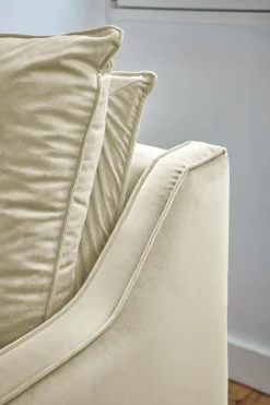 Canapé velours Orso - Ecru - 4 places