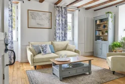 Canapé velours Orso - Ecru - 2 places