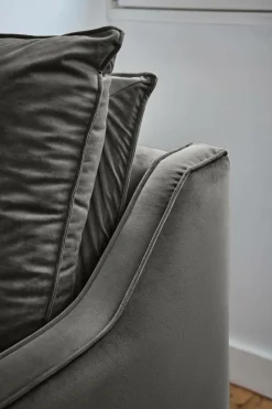 Canapé velours Orso - Gris Clair - 2 places