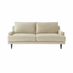 Canapé velours Oscar - Ecru - 2 places