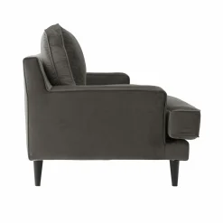 Canapé velours Oscar - Gris Clair - 3 places