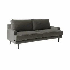 Canapé velours Oscar - Gris Clair - 2 places