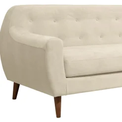 Canapé velours Paimpol - Crème - 2 places