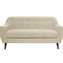 Canapé velours Paimpol - Crème - 3 places