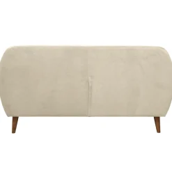 Canapé velours Paimpol - Crème - 3 places