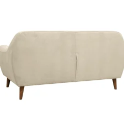 Canapé velours Paimpol - Crème - 3 places