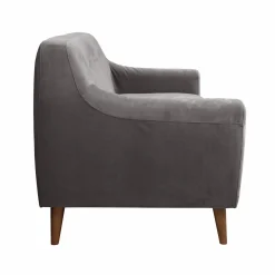 Canapé velours Paimpol - Gris Clair - 3 places