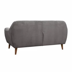 Canapé velours Paimpol - Gris Clair - 3 places