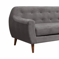 Canapé velours Paimpol - Gris Clair - 3 places