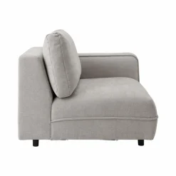 Chauffeuse avec accoudoir pour canapé modulable tissu Solenn - Galet - Canapé angle droit