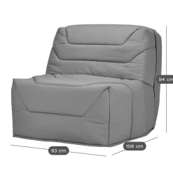 Chauffeuse BZ tissu matelas 12 cm Gavroche - Noir