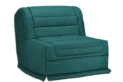 Chauffeuse BZ tissu matelas 12 cm Grace - Bleu Canard