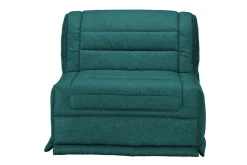 Chauffeuse BZ tissu matelas 12 cm Grace - Bleu Canard