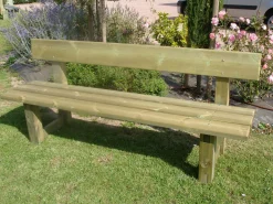 C.I.H.B. Banc avec Dossier 200 cm Classique en en Bois Autoclave