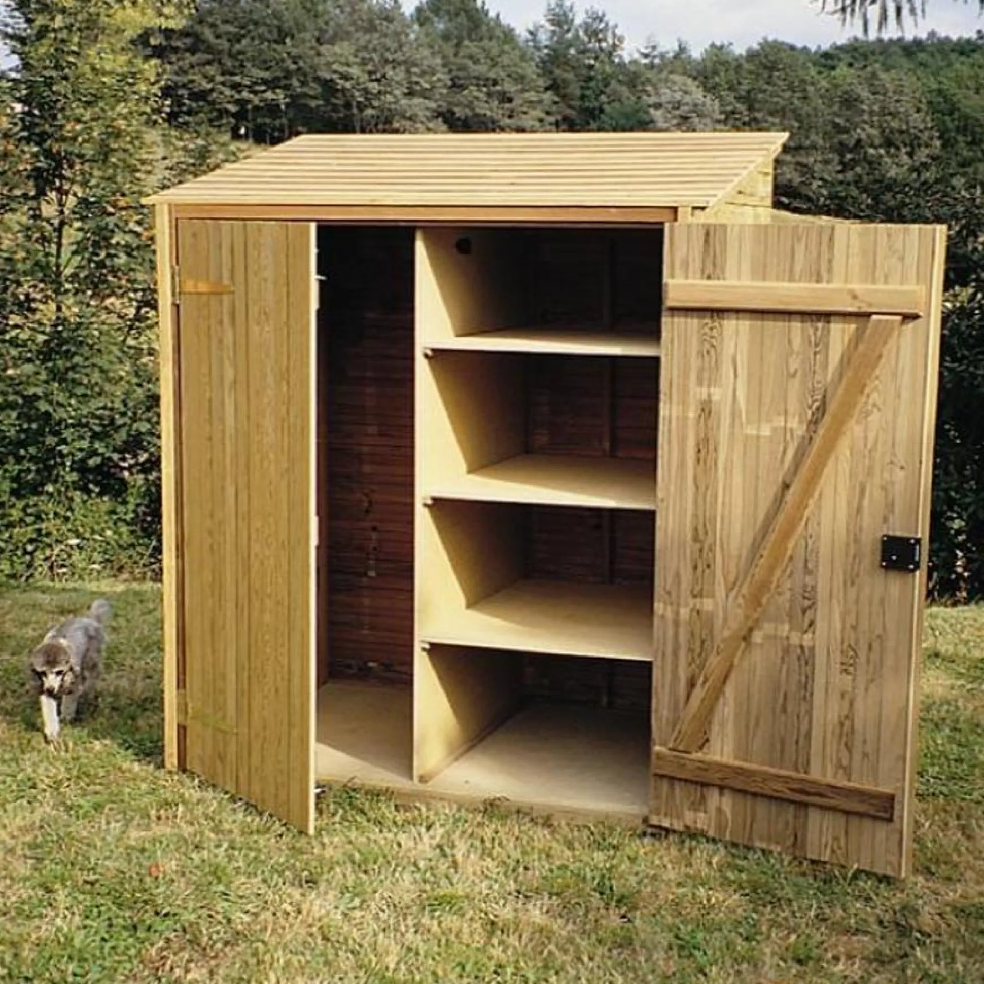 C.I.H.B. Range-Outils 3 m³ Grand Modèle en Bois Autoclave