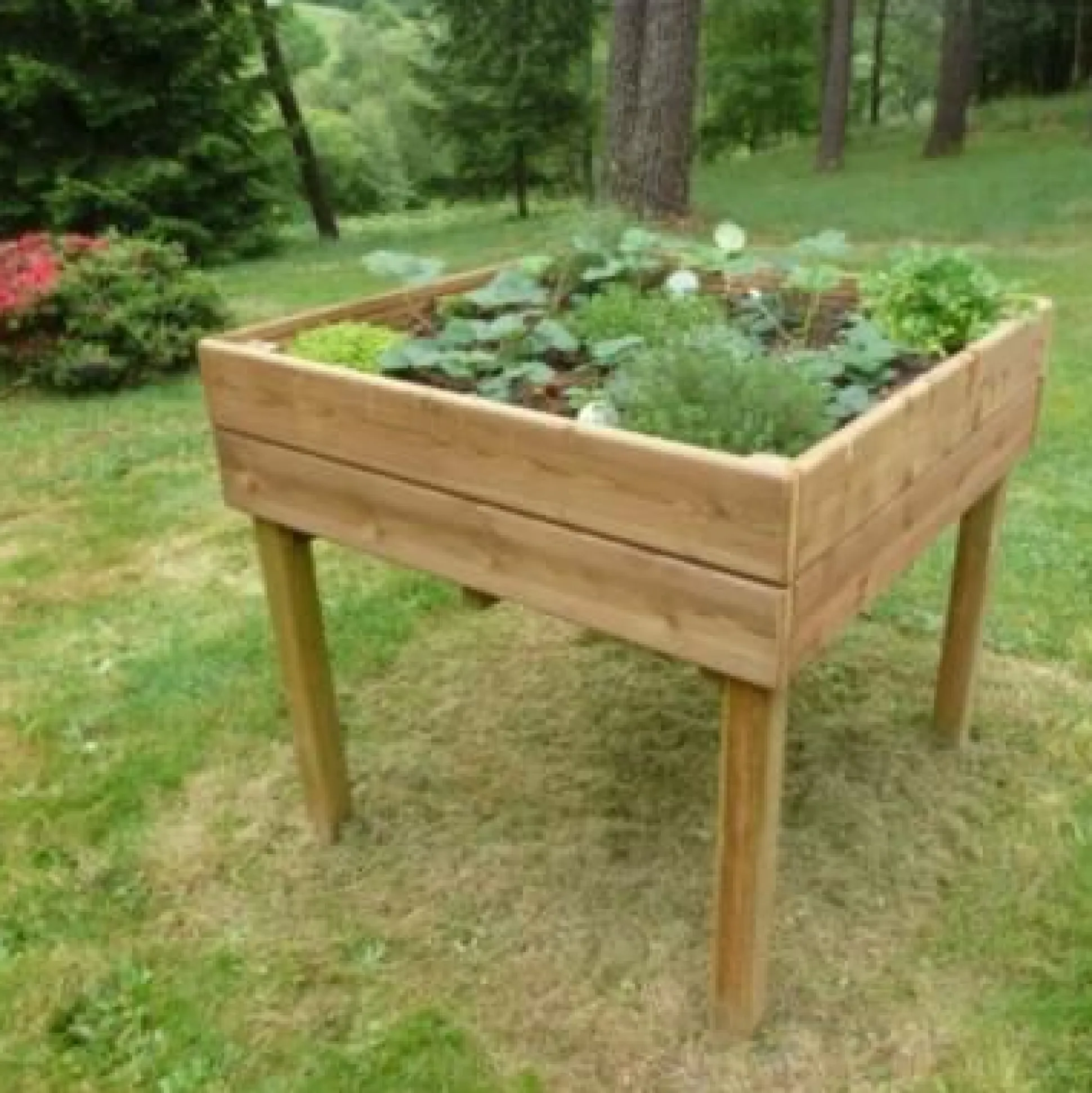 C.I.H.B. Table Potagère Carrée 160 L en Bois Autoclave