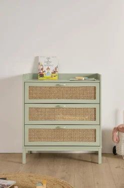 Commode 3 tiroirs Sam - Vert sauge