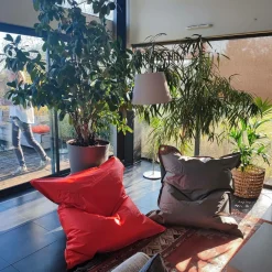 COTTON WOOD Pouf de sol rectangulaire 110 x 130 cm IN&OUT - Gris Anthracite