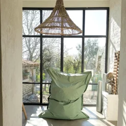 COTTON WOOD Pouf de sol rectangulaire 110 x 130 cm IN&OUT - Vert sauge