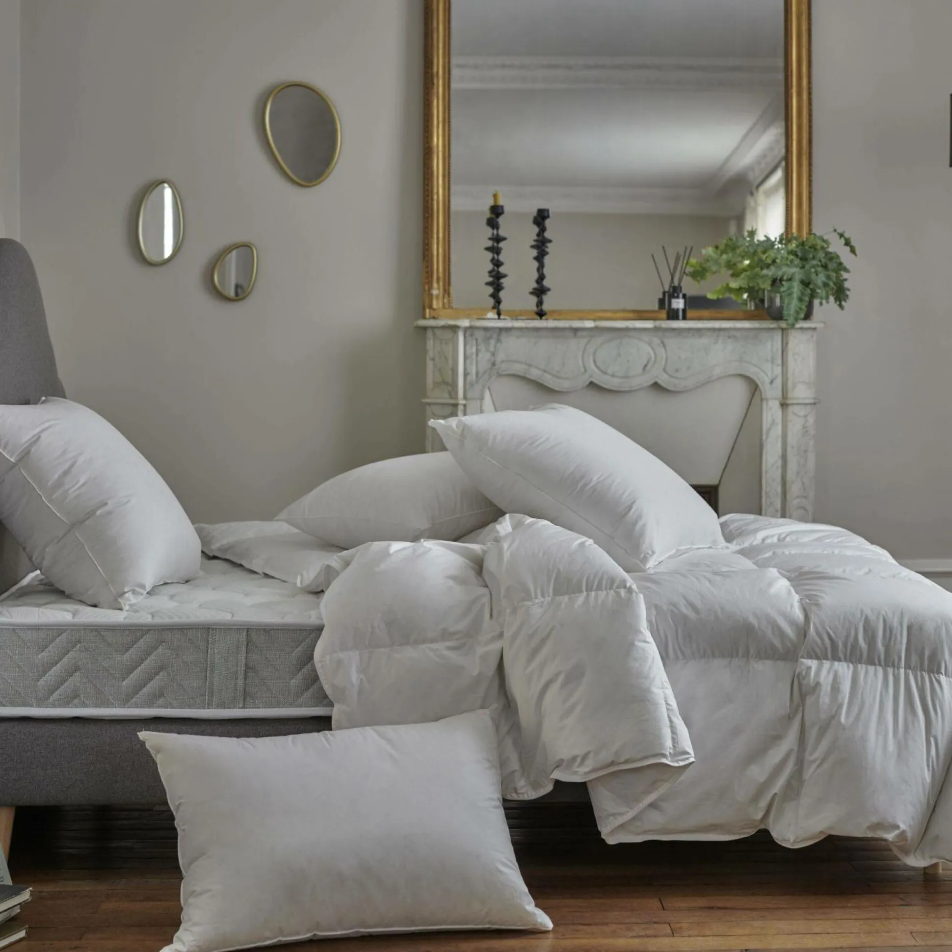 Couette chaude en plumettes et percale biologique Carl - 140 x 200 cm