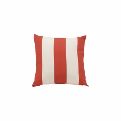Coussin d'Extérieur recyclé Heva - Rayure Rouge