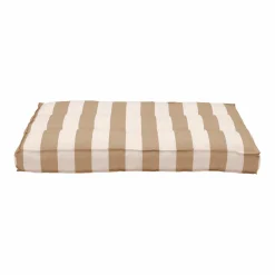 Coussin matelas palette recyclé Heva - Rayure Beige