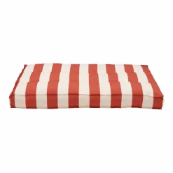 Coussin matelas palette recyclé Heva - Rayure Rouge