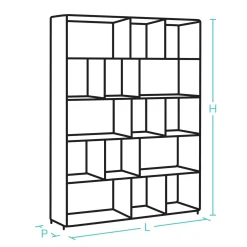 C.PRO PAR CAMIF Bibliothèque 2 portes Gregory