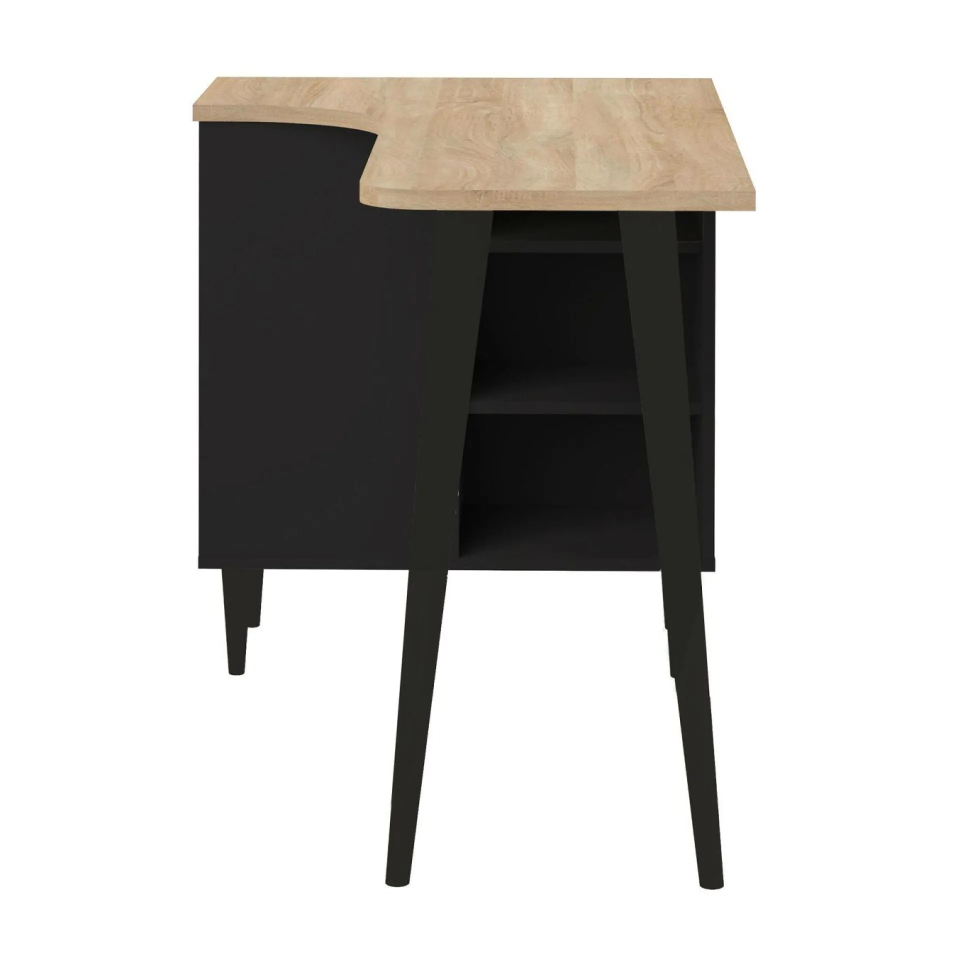 C.PRO PAR CAMIF Bureau Nook - Chêne/Noir