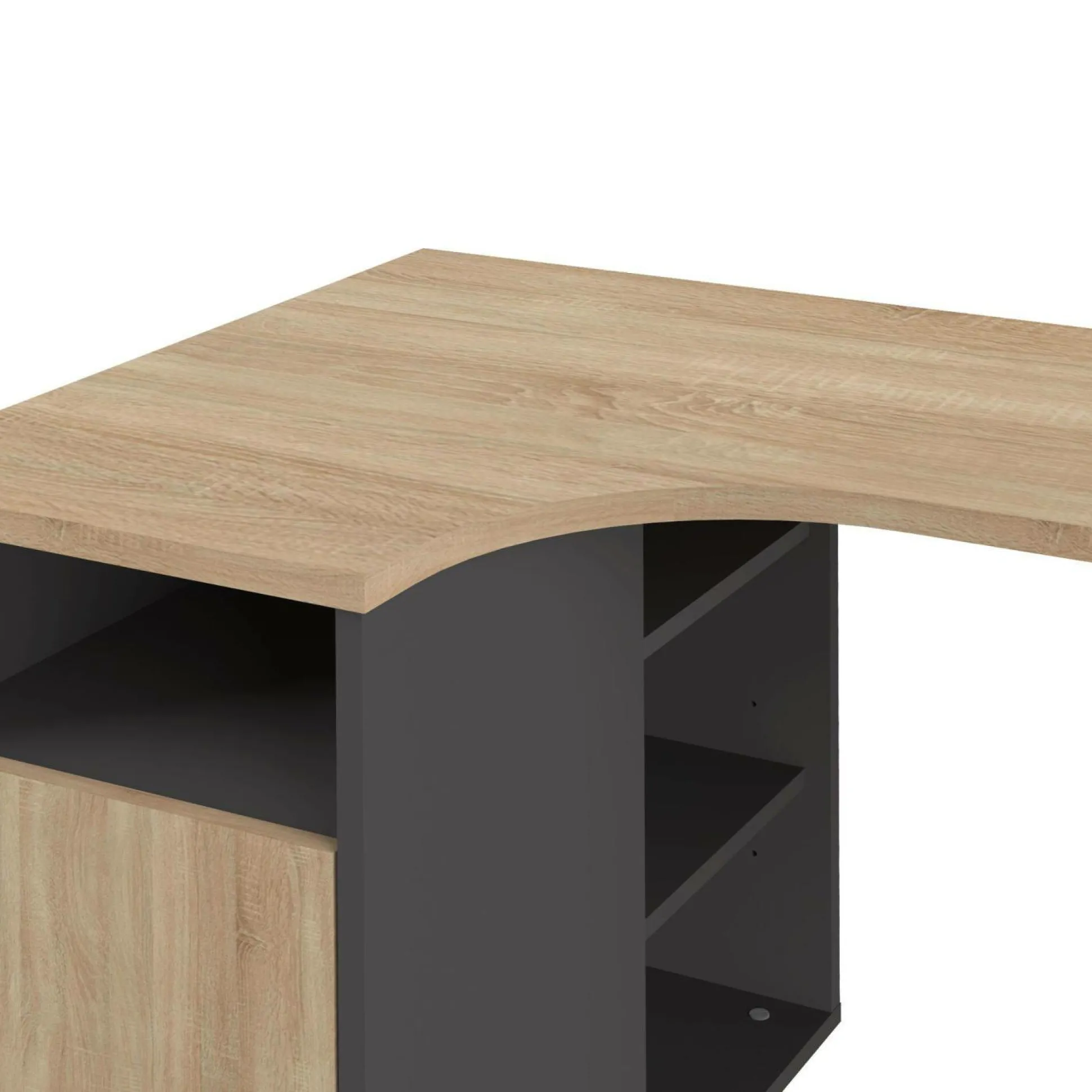 C.PRO PAR CAMIF Bureau Nook - Chêne/Noir