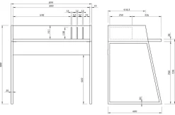 C.PRO PAR CAMIF Bureau Tennessee - Noir/Chêne