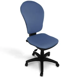 C.PRO PAR CAMIF Chaise de bureau Elise - Bleu - Roulettes pour sol souple