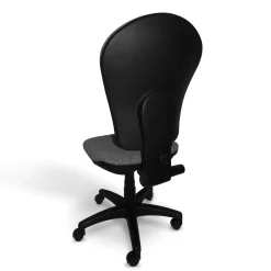 C.PRO PAR CAMIF Chaise de bureau Elise - Bleu - Roulettes pour sol souple