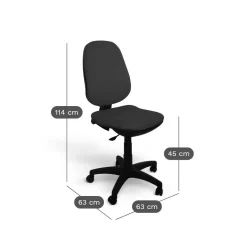 C.PRO PAR CAMIF Chaise de bureau Marjorie - Grenat - Roulettes pour sol dur