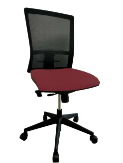 C.PRO PAR CAMIF Chaise de bureau Antoine II Kube - Grenat - Roulettes pour sol dur