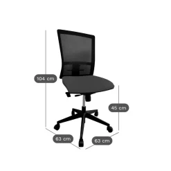 C.PRO PAR CAMIF Chaise de bureau Antoine II Kube - Bleu - Roulettes pour sol dur