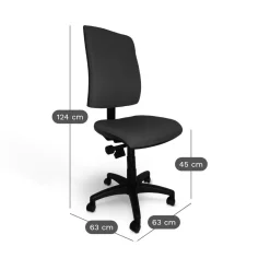 C.PRO PAR CAMIF Chaise de bureau Antoine II - Gris - Roulettes pour sol dur