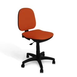 C.PRO PAR CAMIF Chaise de bureau Jade - Orange - Roulettes pour sol dur