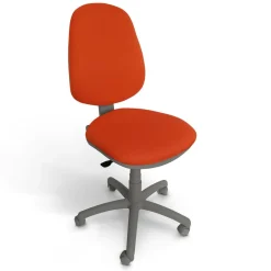 C.PRO PAR CAMIF Chaise de bureau Irmine - Orange - Roulettes pour sol dur
