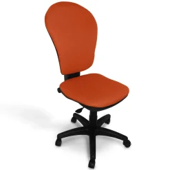 C.PRO PAR CAMIF Chaise de bureau Elise - Orange - Roulettes pour sol dur