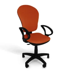 C.PRO PAR CAMIF Fauteuil de bureau Juliette - Orange - Roulettes pour sol dur