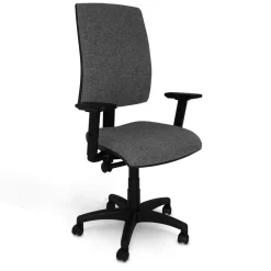 C.PRO PAR CAMIF Fauteuil de bureau Alexandre II - Gris - Roulettes pour sol dur