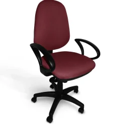 C.PRO PAR CAMIF Fauteuil de bureau Mélanie - Grenat - Roulettes pour sol dur