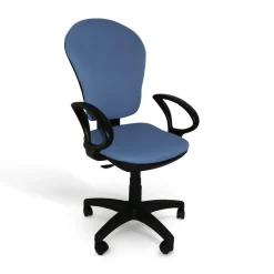 C.PRO PAR CAMIF Fauteuil de bureau Juliette - Bleu - Roulettes pour sol dur