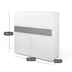 C.PRO PAR CAMIF Secrétaire Tim - Blanc