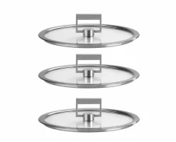 CRISTEL Lot de 3 couvercles plats 16/18/20 cm Strate Fixe